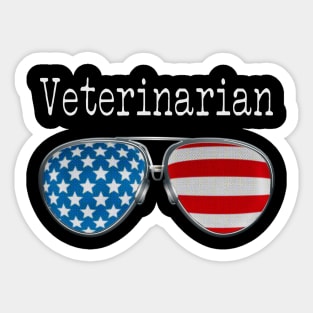 AMERICA PILOT GLASSES VETERINARIAN Sticker